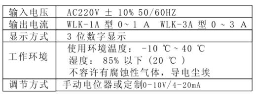 張力控制器技術參數
